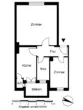 Grundriss - 2‑Raum-Wohnung mit Balkon