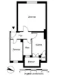 Grundriss - 2‑Raum-Wohnung in West