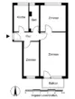Grundriss - 3‑Raum-Wohnung in West