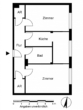 Grundriss - 2 Zimmer-Wohnung im Herzen der Stadt!