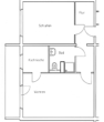 Grundriss - 2‑Raum-Wohnung