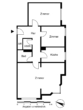 Grundriss - 3‑Raum-Wohnung in der Innnenstadt